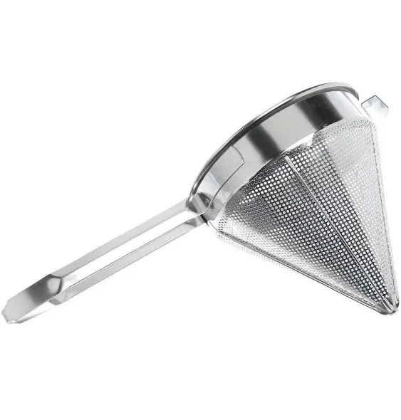 Hubert China Cap Strainer Stainless Steel Fine Mesh Chinois Strainer - 8"Dia