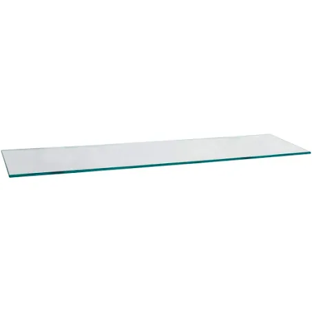 6&#034; x 36&#034; Rectangle Clear Tempered Glass Shelf - Flat Edge - 3/8&#034; thick