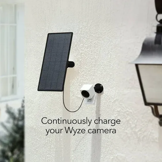 Wasserstein Solar Panel Compatible with Wyze Cam Outdoor - Plug in and Power Your ...