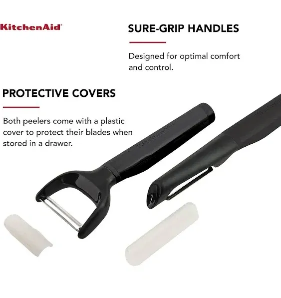 KitchenAid 2 Piece Peeler Set, Black