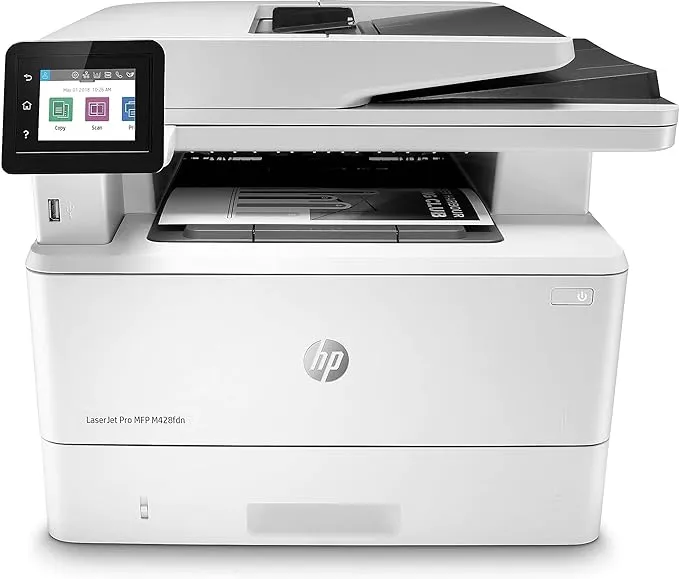 HP LaserJet Pro MFP M428fdn Monochrome All-in-One Printer with built-in Ethernet & 2-sided printing, (W1A29A)