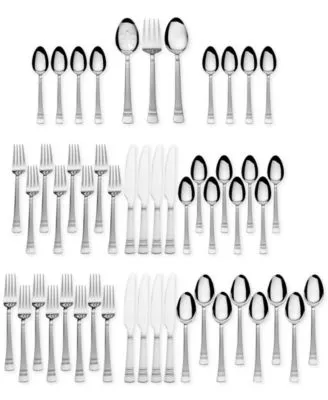 International Silver Kensington 51-Piece Stainless Steel Flatware Set, Service 8