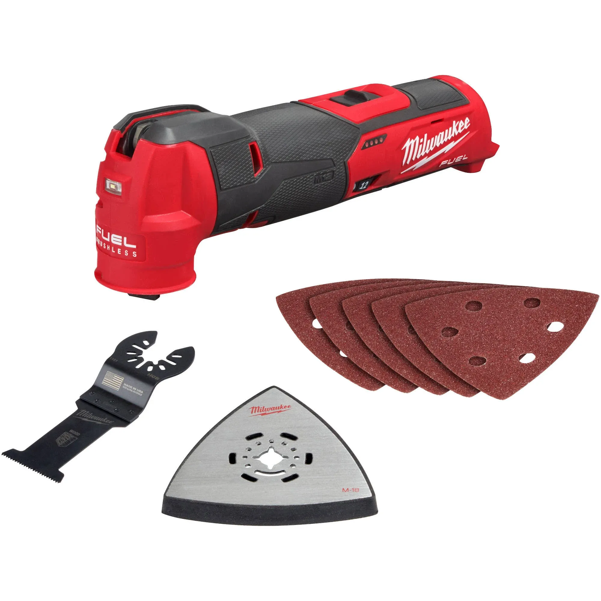 Milwaukee M12 12V Lithium-Ion Cordless Oscillating Multi-Tool 2526-20 (Tool-Only)