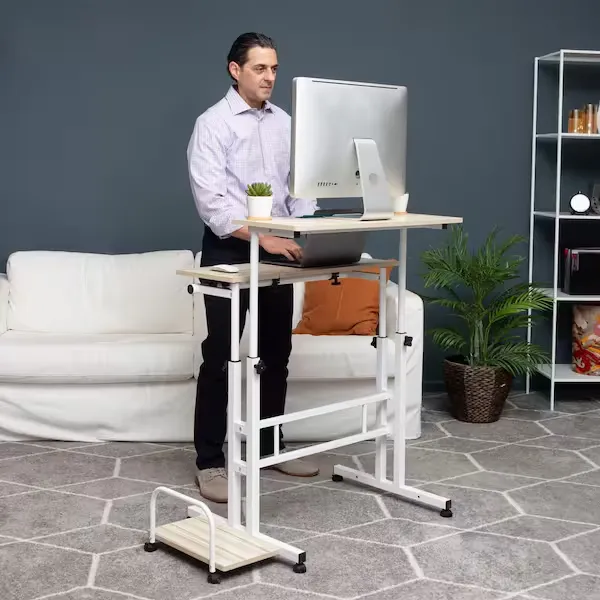 Mind Reader Mobile Sitting/Standing Desk