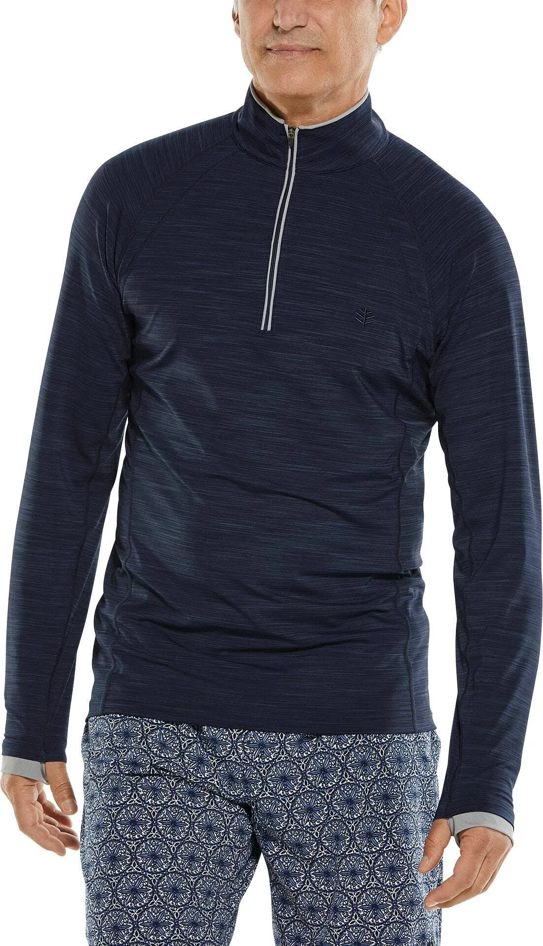 Coolibar Men's Ultimate Half-Zip Rash Guard