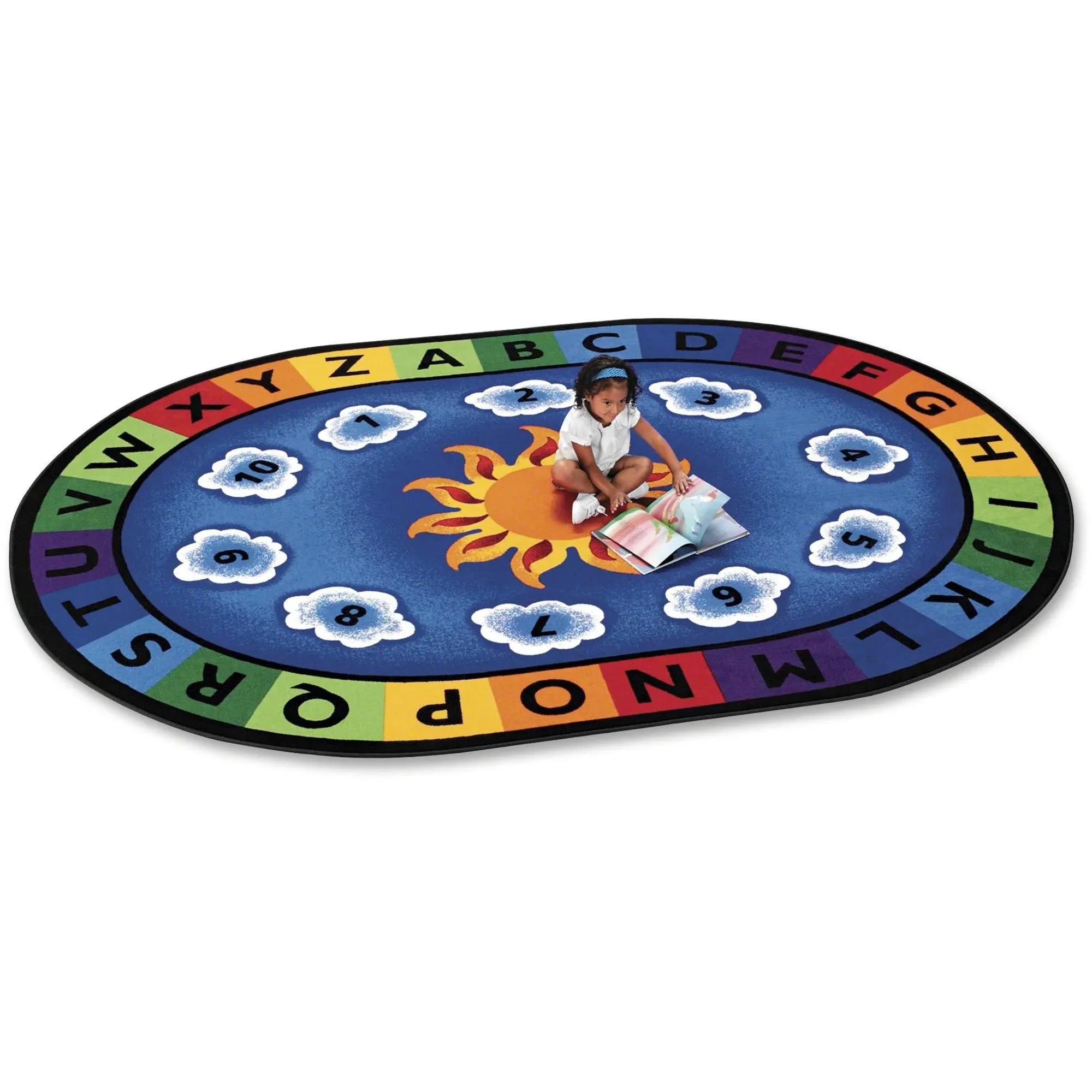 Carpets for Kids Sunny Day Learn & Play Rug (4'5" x 5'10" Oval)