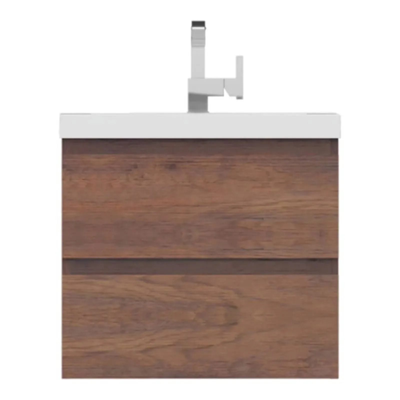 Alya Bath | Paterno 24" Modern Wall Mounted Bathroom Vanity in Rosewood