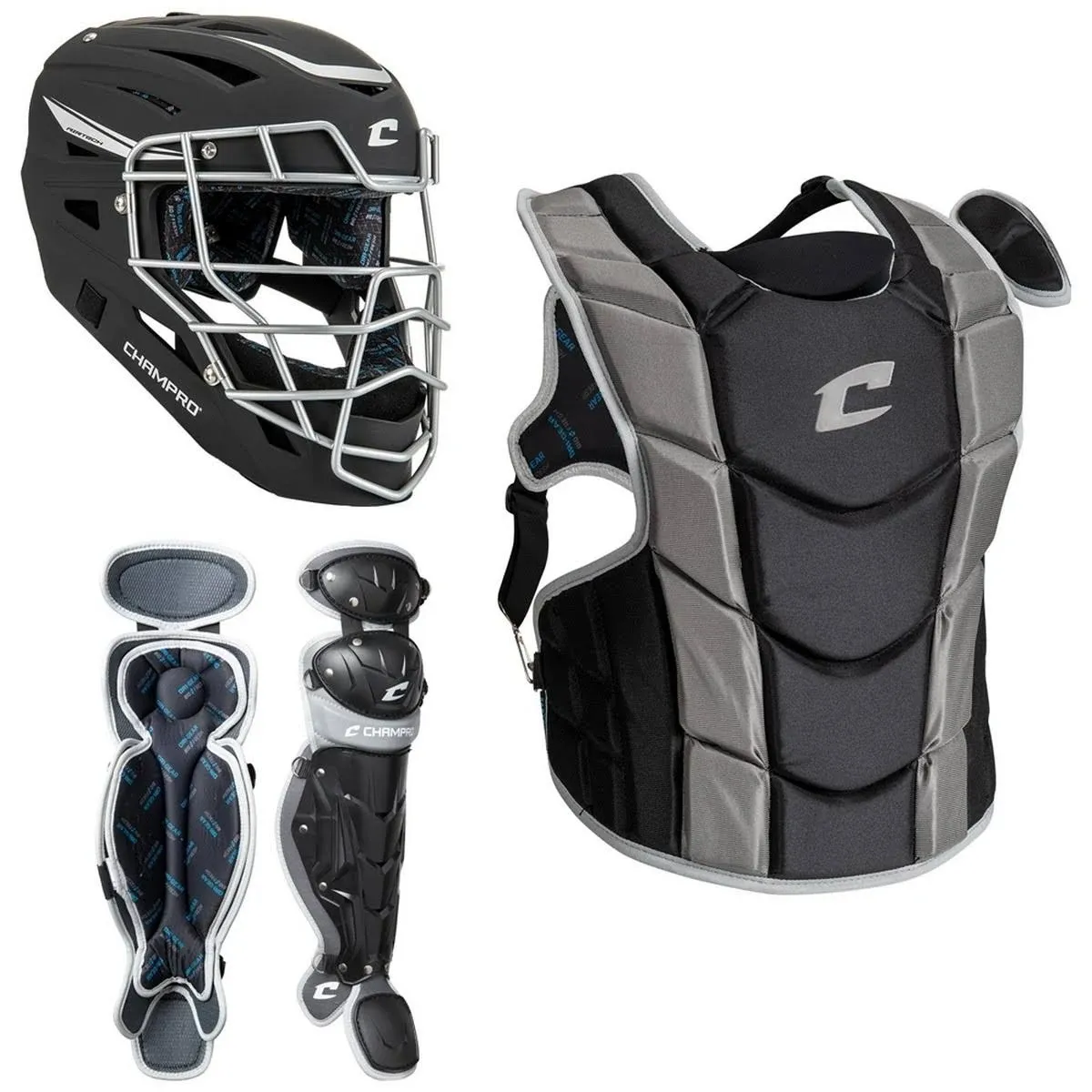 Champro Cbsf1 Optimus Pro Fastpitch Catcher's Kit - Black, JV