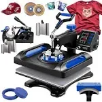 VEVOR Heat Press Machine 12 x 15 inch 8 in 1 Heat Press Sublimation Machine 360° Rotation Swing Away 8 in 1 Shirt Printing