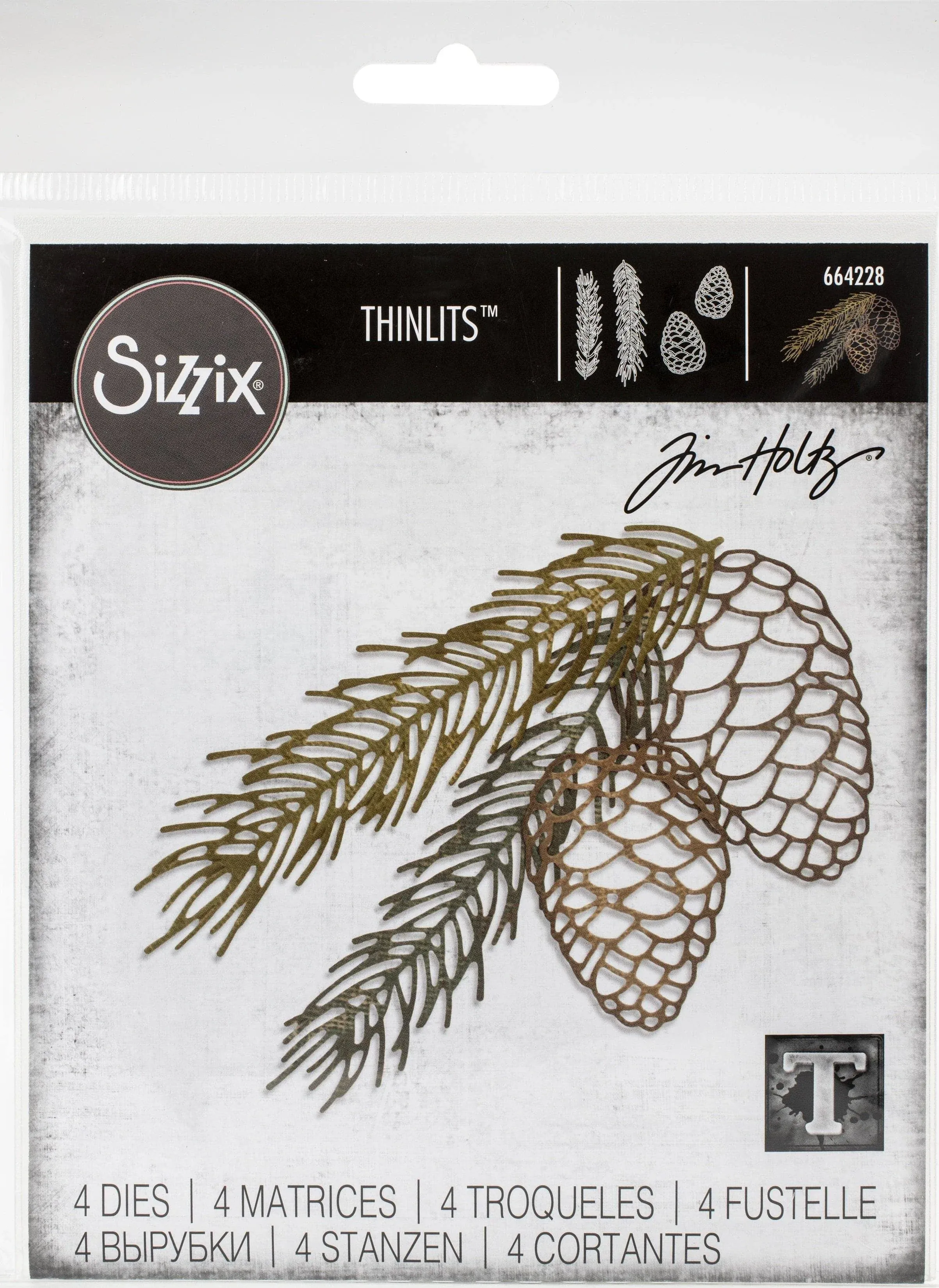 Sizzix - Thinlits Dies - Pine Branch by Tim Holtz