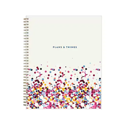 Blue Sky 2024-2025 Academic Year Weekly and Monthly Student Planner, 8.5" x 11", Flexible Cover, Wirebound, Star Confetti Bright (136609-A25)