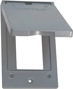 Sigma Electric, Gray Sigma Engineered Solutions, 14248 1-Gang Vertical GFCI Weatherproof Cover, No Size