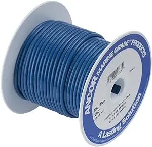 Ancor 106102 Marine Grade Electrical Primary Tinned Copper Boat Wiring (12-Gauge, Dark Blue, 25-Feet)