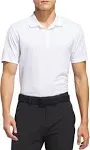 Adidas Men's Short Sleeve Performance Golf Polo, Large, White