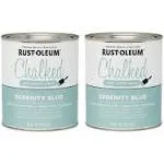 Rust-Oleum 30 oz. Chalked Serenity Blue Ultra Matte Interior Paint (2-Pack) 285139