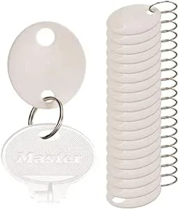 Master Lock 7116D Plastic Key Tags, 20 Per Bag , White