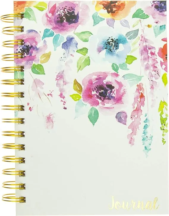 Graphique Designer Notebooks - Hanging Flower Garden - Spiral Bound Writing Journals for Offices, Schools, Classrooms, and More - Hard Cover with 160 Ruled Pages (6.25" x 8.25")