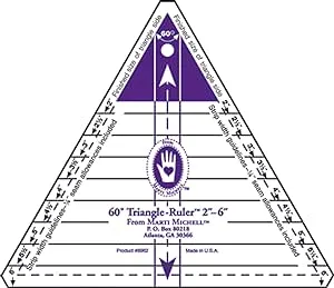 60 Degree Triangle Ruler 2" to 6"