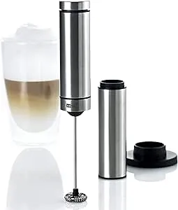 AdHoc Rapido Automatic Milk and Sauce Frother, Stainless Steel and Black