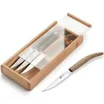 ZWILLING Henckels International Stainless Steel Traditional Steak Knives, Set of 4, Silver, Brown