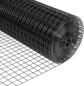 GARVEE Hardware Cloth 19 Gauge 24" x 50' Vinyl Coated and Galvanized Alloy Steel Wire Mesh Roll, 1:2inch Chicken Wire Fencing Mesh, Wire Fence Roll