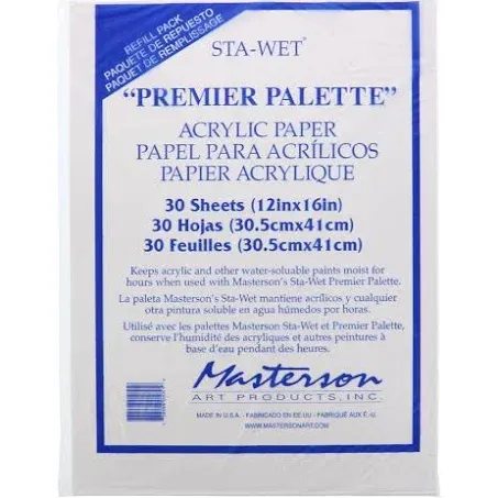 Sta-Wet Premier Acrylic Paper Refill for #105 (30 Sheets)