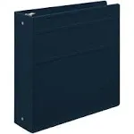 Carstens 3-Inch Heavy Duty 3-Ring Binder - Side Opening, Navy Blue, Durable Plastic, Precision No-Gap Rings, Waterproof Cover, No Pockets, Holds 400 US Letter Sheets, BPA-Free, Made in USA (1749-3R)