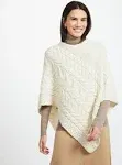 Aran Super Soft Poncho | Natural