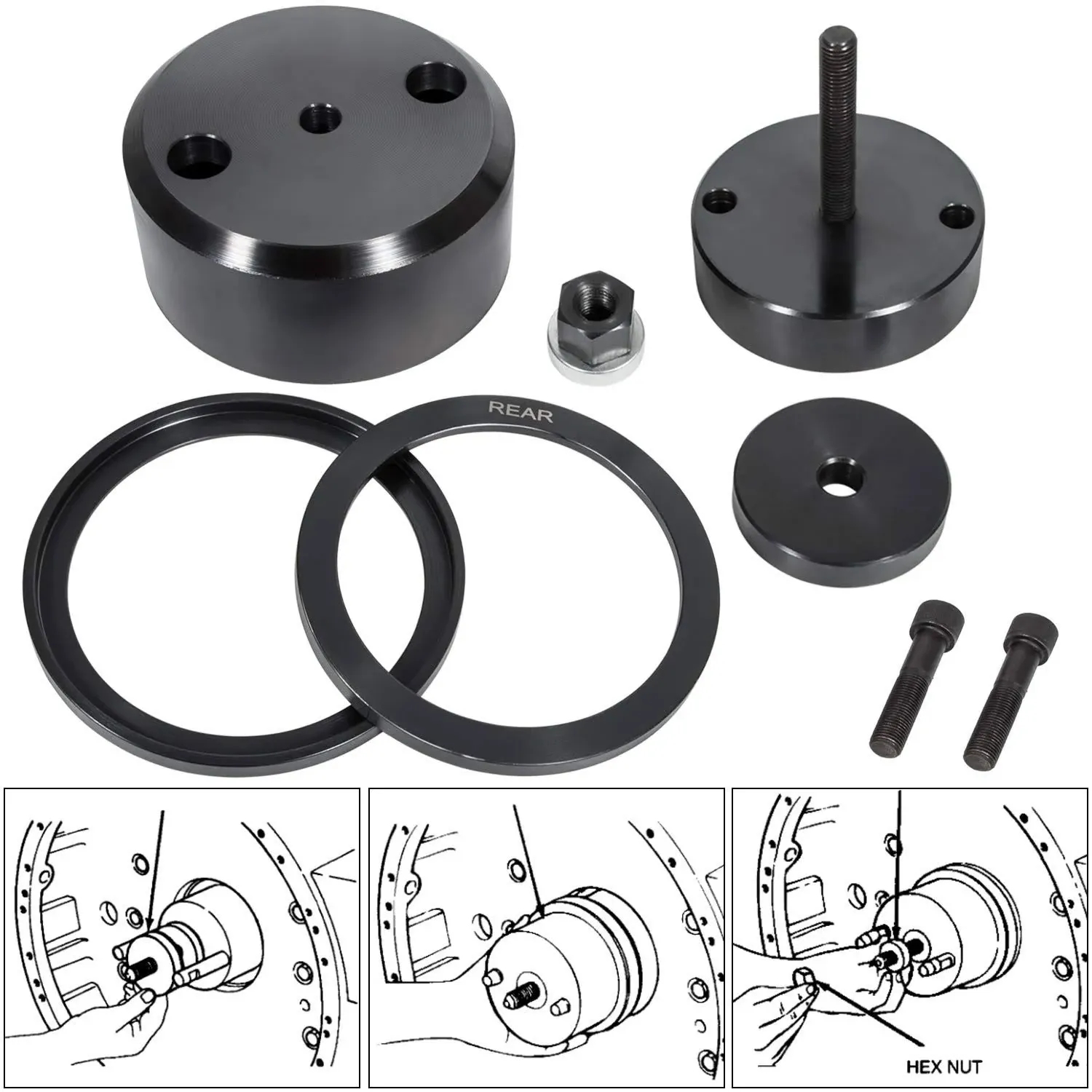 J-35686-B Front+Rear Crankshaft Seal & Wear Sleeve Installer For Detroit Diesel Series 60 Two Cycle 92 Engines