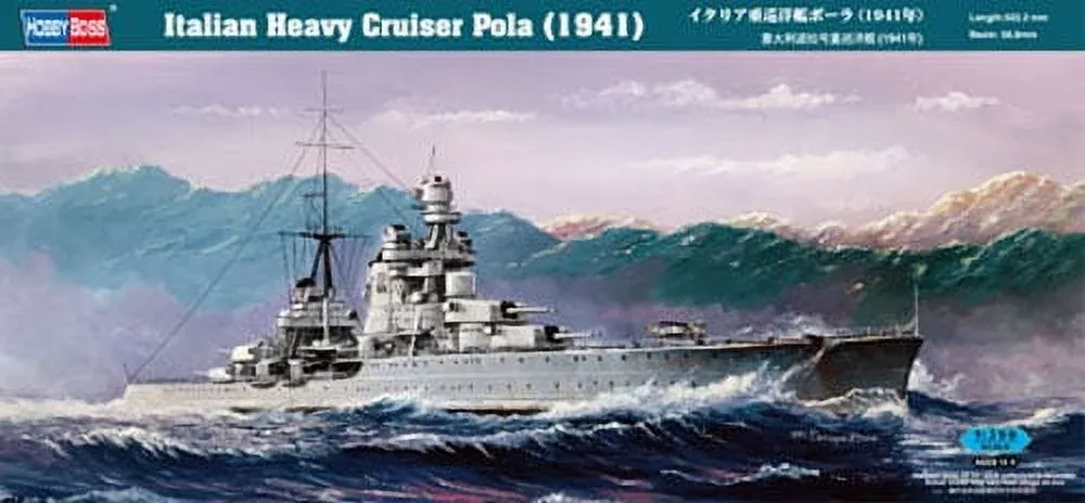 HobbyBoss Italian Heavy Crusier Pola - Plastic Model Military Ship Kit 1/350 (TF