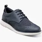 Nunn Bush Stance Knit Men's Wingtip Oxford Shoes, Size: 7, Blue