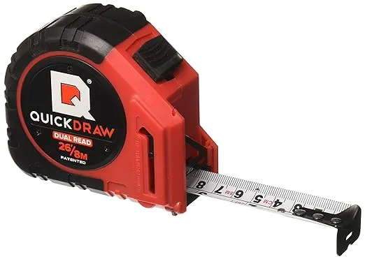 QUICKDRAW PRO Dual-Read 26 ft / 8M Imperial/Metri<wbr/>c Self Marking Tape Measure~NEW