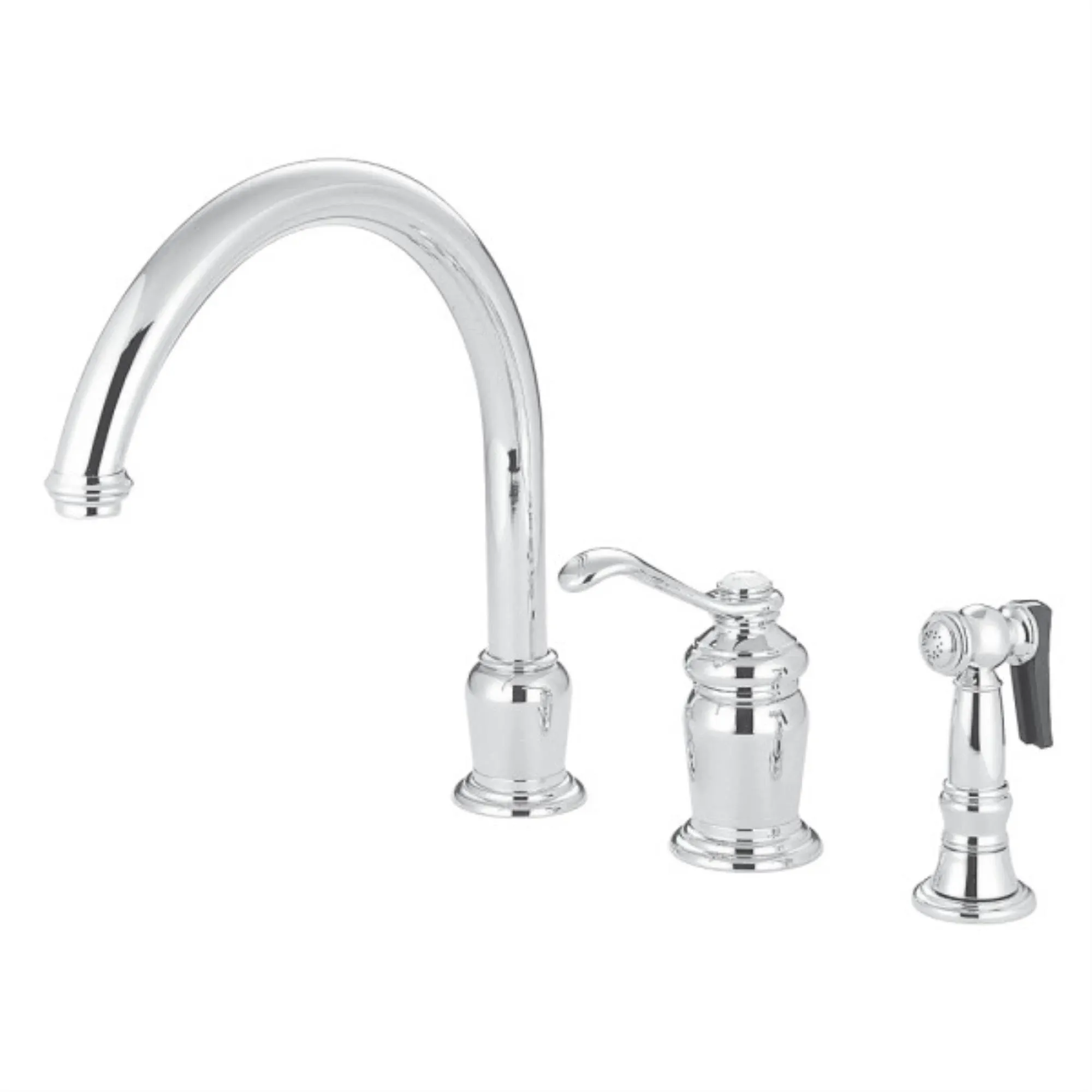 Kingston Brass KS7821TLBS Templeton Single-Handle Widespread Kitchen Faucet ...