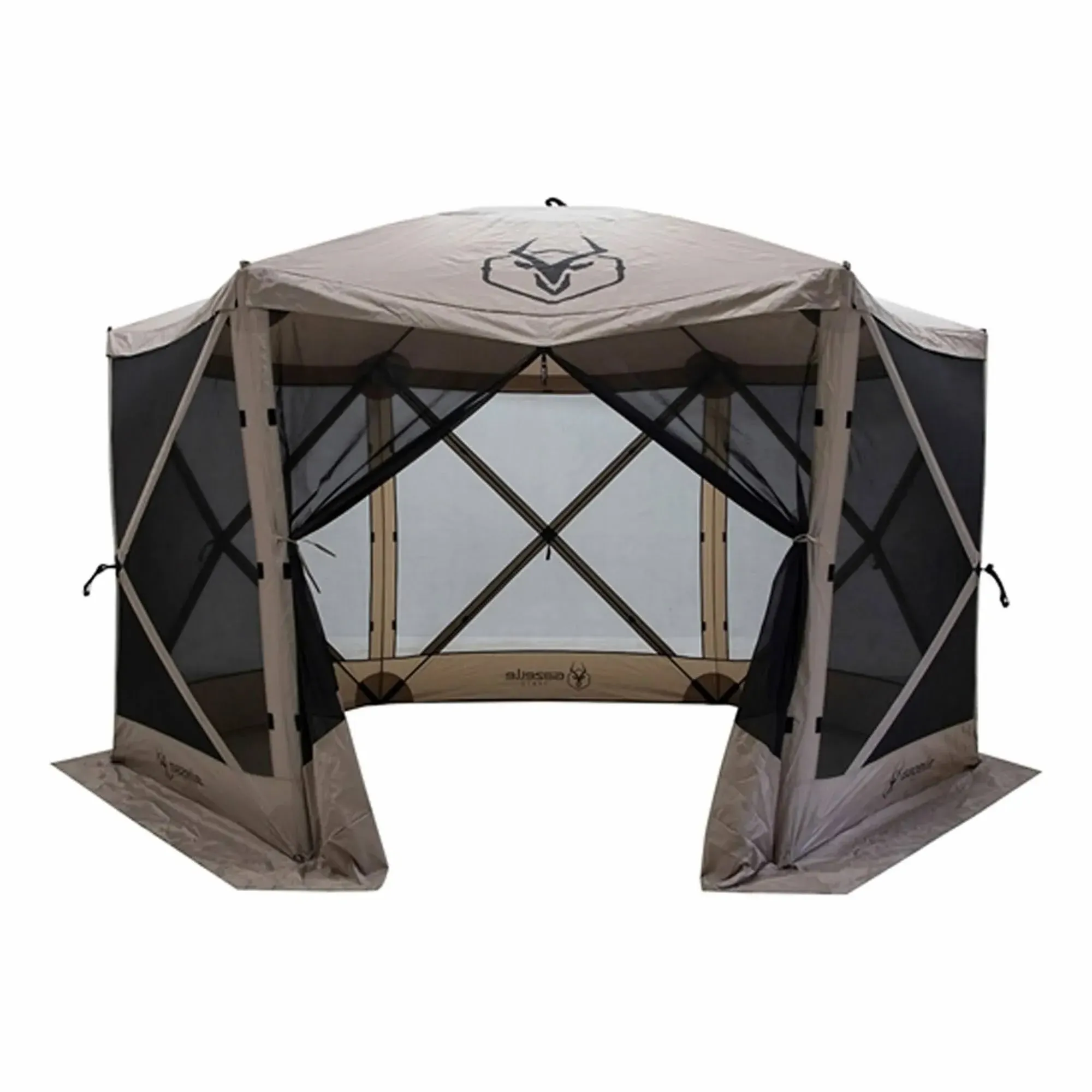 Gazelle G6 6-Sided Portable Pop Up Gazebo - Desert Sand