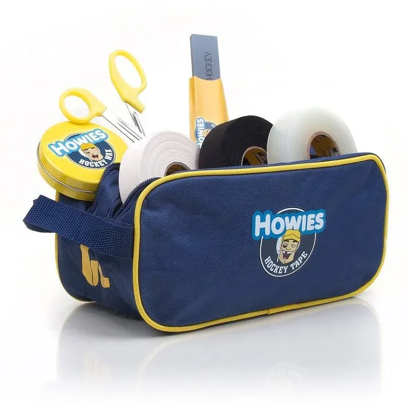 Howies Hockey Tape Loaded Accessory Bag - Accessory Bag Loaded with Tape, Grip, Repair Kit, Fine Skate Stone and More! Great Hockey Gift, Fill your Hockey Bag with all the essentials!