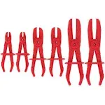 6 Pack Hose Clamp Pliers Hose Pinch Pliers Line Clamps for Fuel Hoses, Gas Lines Brake Hoses, Radiator Hoses, Coolant Hoses, Flexible Hoses, Red