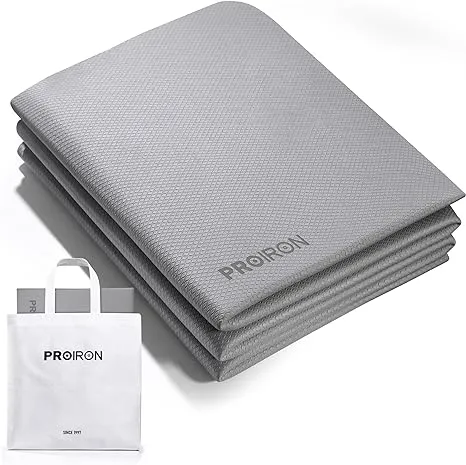 PROIRON Foldable 0.24 Inch(6mm) TPE Yoga Mat,NOT PVC!!!-Folding Yoga Mat Thick for Home Workout & Travel, Eco-Friendly TPE Non Slip Yoga Mats with Storage Bag,Portable Yoga Mat for Home Gym, Pilates, Fitness,Stretching