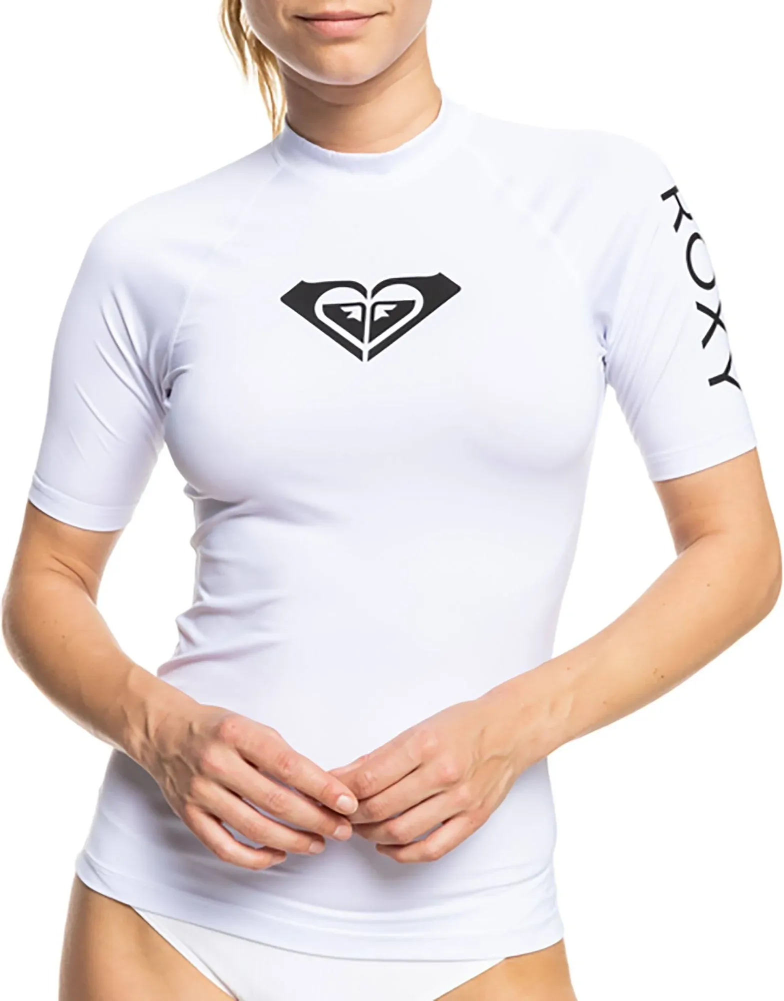 NWT ROXY Whole Hearted Short Sleeve UPF 50 Rashguard size M