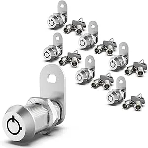 6 Pack Cabinet Locks with Keys, 5/8" Cam Lock, RV Compartment Storage Locks RV Locks for Storage Door Drawer Tool Box Lock, Zinc Alloy