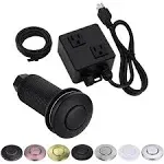 Ill Sink Top Air Switch Kit For Garbage Disposal Matte Black Long Push Button Wi