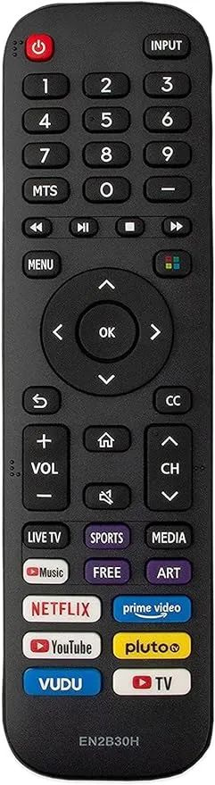 EN2B30H Remote Compatible with All Hisense 4K LED HD UHD VIDAA Smart TVs