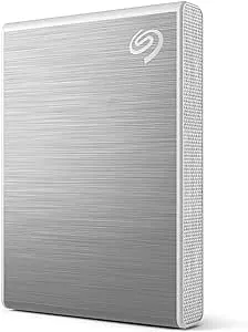 Seagate One Touch SSD 1TB External SSD Portable – Silver, speeds up to 1030MB/s, 6mo Mylio Photo+ subscription, 6mo Dropbox Backup Plan​ and Rescue Services (STKG1000401)