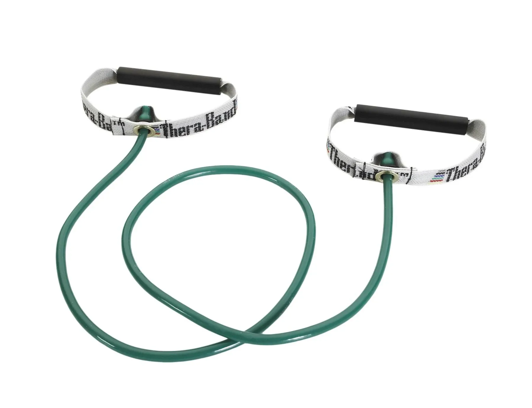 TheraBand Professional Latex Resistance Tubing with Handles 48 inch / Hard / Green