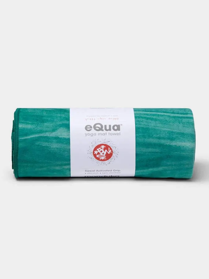 Manduka eQua Yoga Mat Towel - Quick Drying Microfiber, Lightweight, Easy for Travel, Use in Hot Yoga, Vinyasa and Power, 72 Inch (182cm)