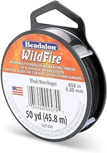 Beadalon Wildfire Bead Weaving Thread - Strong Thin Beading & Jewelry Making for Loom Beadwork, Waist Beads, Beading String for Seed Beads