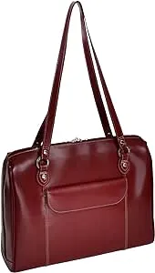 McKlein W Series, GLENVIEW, Genuine Cowhide Leather, Ladies' Laptop Briefcase, Red (94746)