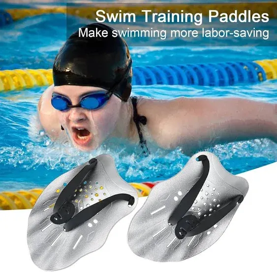 Contour Swim Paddles Hand, Swim Training Hand Paddles with Adjustable Straps, Sw