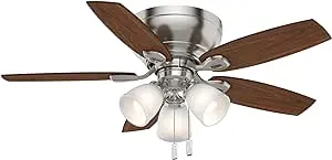 Casablanca Durant 44-in Maiden Bronze Indoor Flush Mount Ceiling Fan with Light (5-Blade)