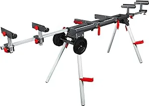 Professional Miter Saw Workstation, Universal Mount, Durable Steel Construction, Portable, Supports 500 lbs.