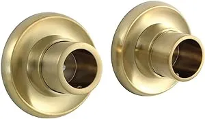 Kingston Brass SRP317 Edenscape Brass Shower Rod Base Brackets (1 Pair), Brushed Brass